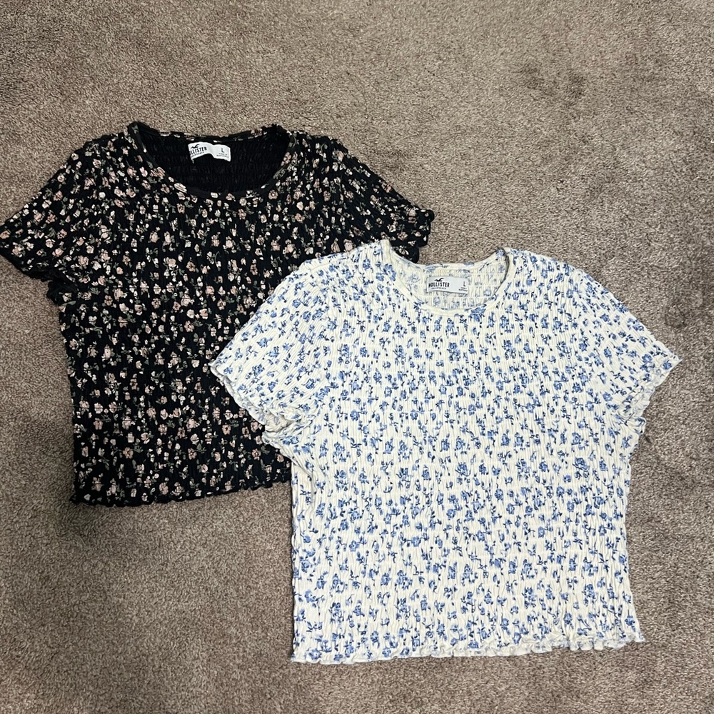 Floral Print Crop Top Set
